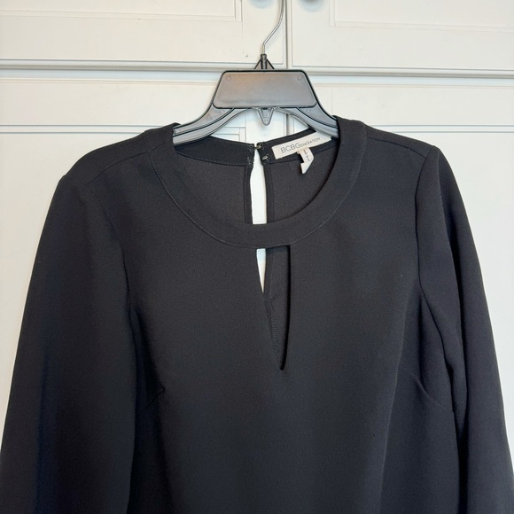 BCBGeneration LBD Little Black Dress Keyhole Mini Medium Classic Minimalist - Picture 6 of 11